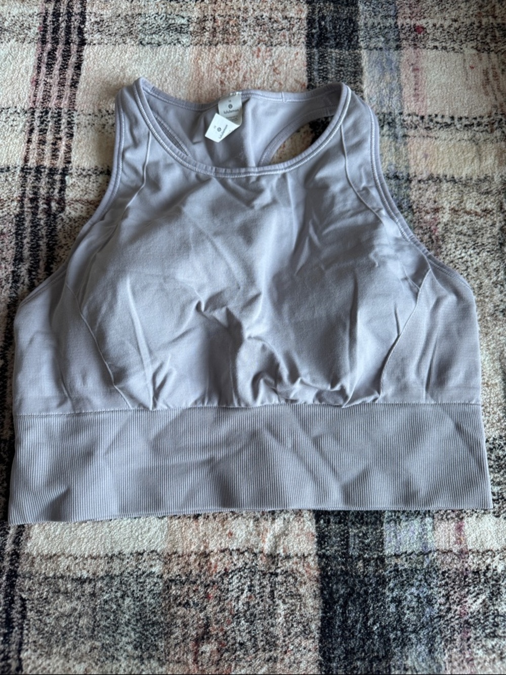 Lululemon Light Gray Racerback Sports Bra